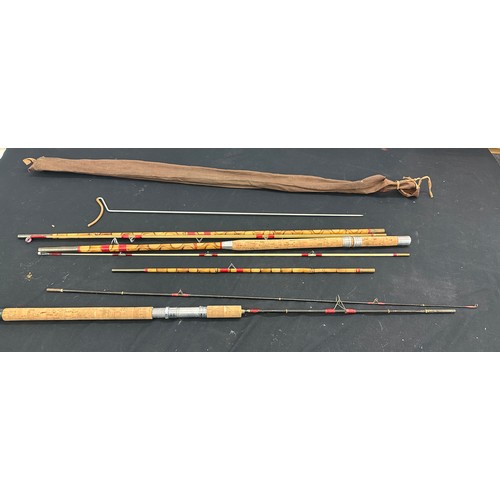 118 - Two vintage fishing rods, one spilt cane