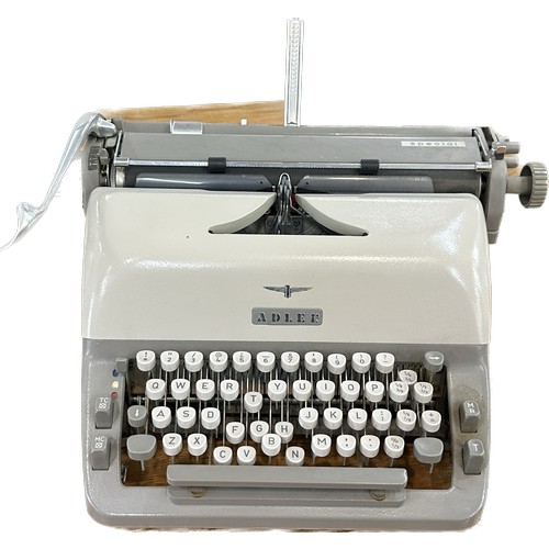 139 - Vintage Adler type writer with case