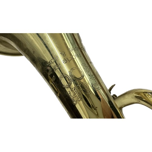 158 - Cased Boosey and Hawkes brass trumpet