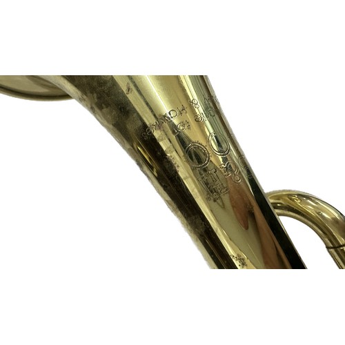 158 - Cased Boosey and Hawkes brass trumpet