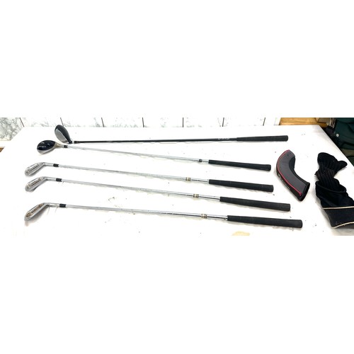 212 - Selection of assorted golf clubs and bag