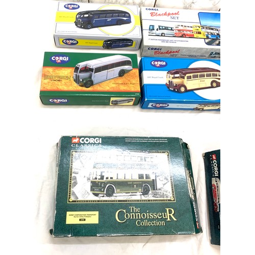 189 - 7 Boxed Corgi Die cast Transport Vehicles includes americans  oldest fair, Blackpool etc