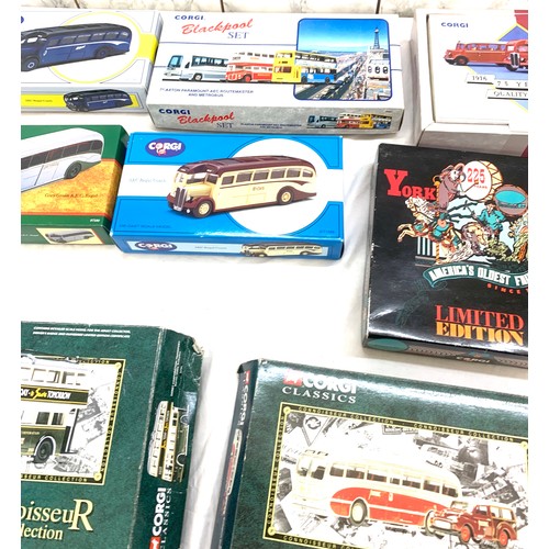189 - 7 Boxed Corgi Die cast Transport Vehicles includes americans  oldest fair, Blackpool etc