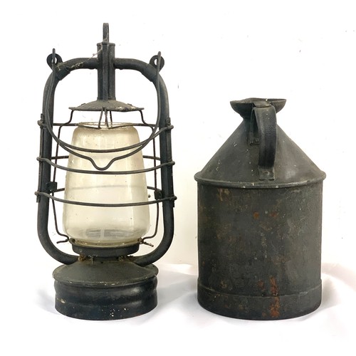 105 - Braime vintage jug and a vintage oil lamp