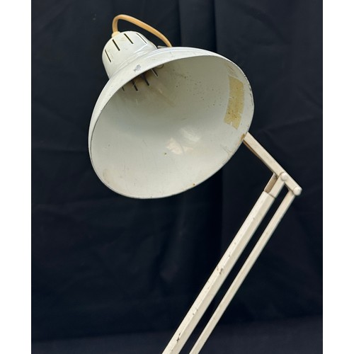 104 - Vintage Hortsman white angle poise lamp, untested