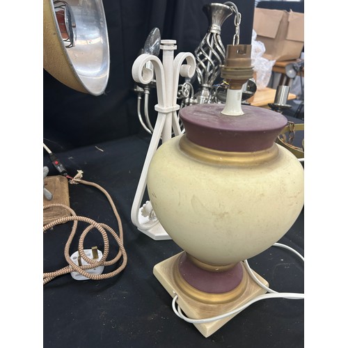 170 - Selection of vintage items to include a lamp heater, ceiling light, etc, untested