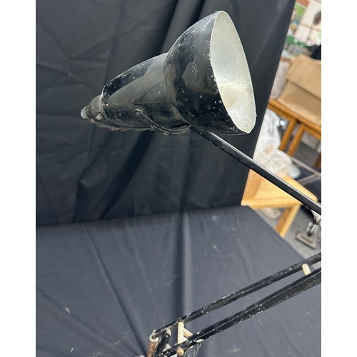 116 - Vintage black angle poise lamp, untested