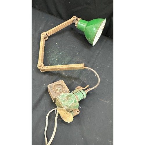 117 - Vintage green angle poise lamp, untested