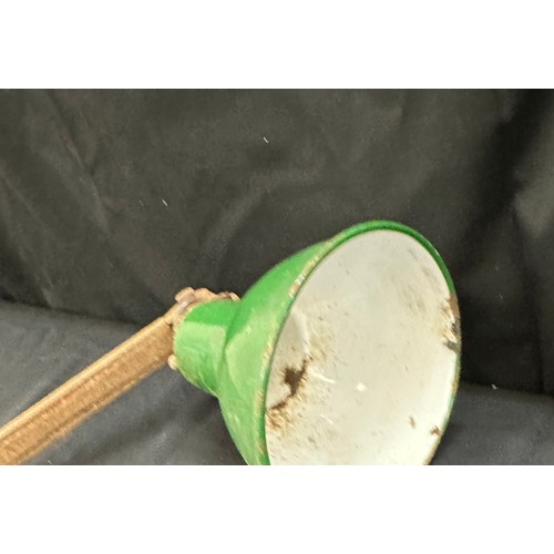 117 - Vintage green angle poise lamp, untested