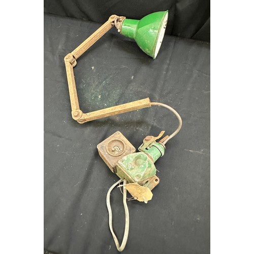 117 - Vintage green angle poise lamp, untested