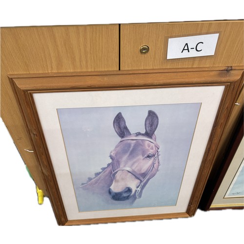 108 - Framed Snee prints arcle horse, measures approximately 25 x 21 inches