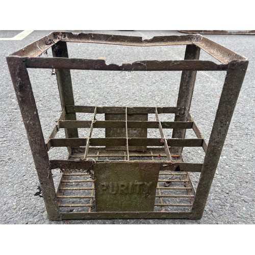 101H - Purity 12 bottle metal vintage crate