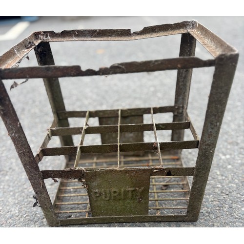 101H - Purity 12 bottle metal vintage crate