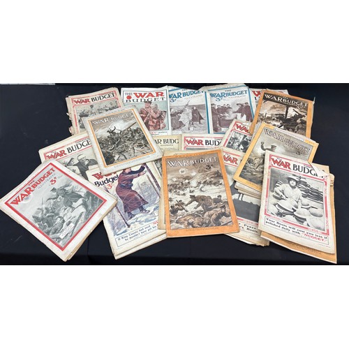 144 - A collection of 'The War Budget' magazine:, dating between 1915 and 1916, also several copies of 'Wa... 