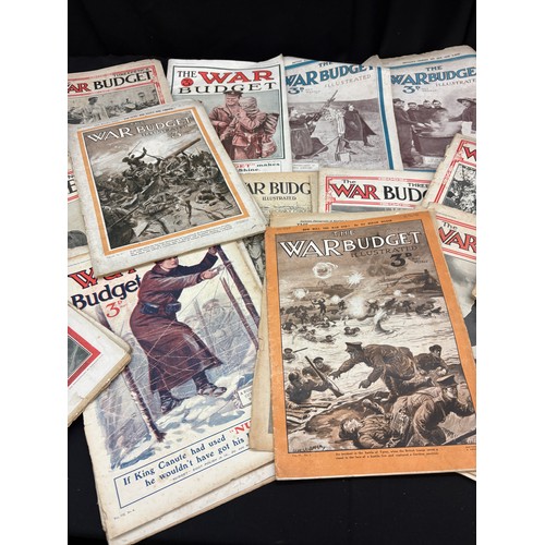 144 - A collection of 'The War Budget' magazine:, dating between 1915 and 1916, also several copies of 'Wa... 