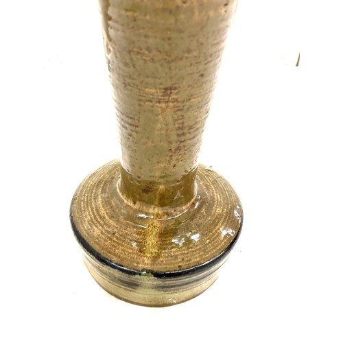 113 - Vintage glazed vase with shell roses