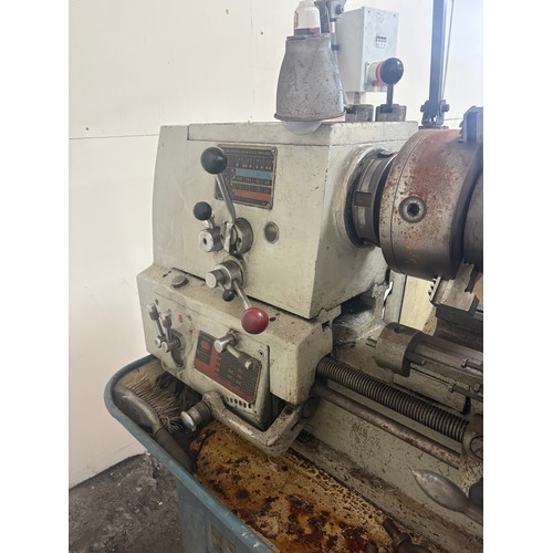 327 - Colchester student center lathe, square head, complete with fixed 3  jaw chuck, additions  phase pla... 