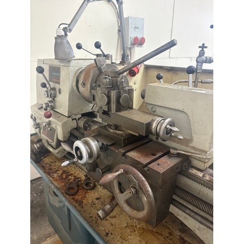 327 - Colchester student center lathe, square head, complete with fixed 3  jaw chuck, additions  phase pla... 