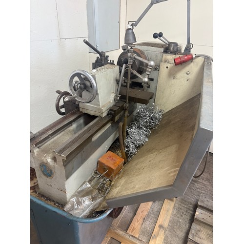 327 - Colchester student center lathe, square head, complete with fixed 3  jaw chuck, additions  phase pla... 