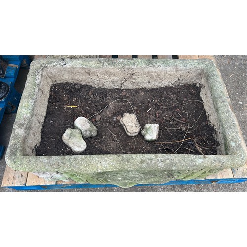 100X - Antique Aztec garden trough, Height 13.5 inches, length 31.5 inches, depth 20 inches