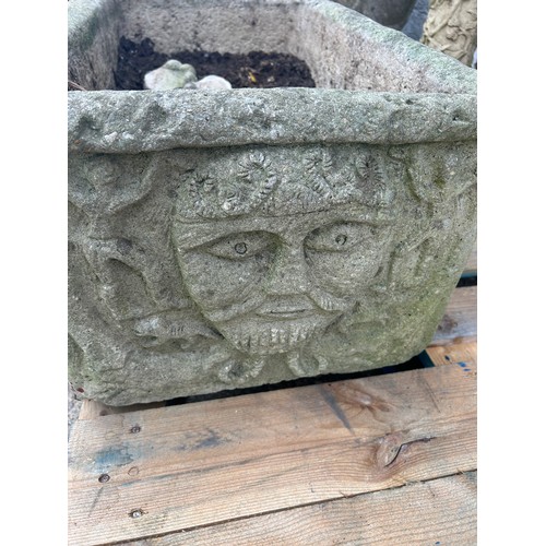 100X - Antique Aztec garden trough, Height 13.5 inches, length 31.5 inches, depth 20 inches