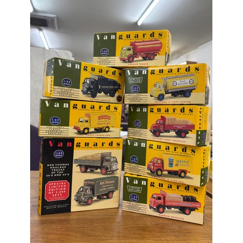 101 - 8 Boxed Van Guards Die cast Replica cars includes Heinz, Ken thomas etc