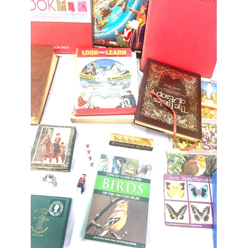 119 - Selection of collectables includes Books, Coronation coach, cigarette card albums etc