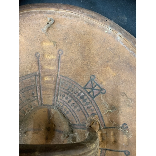 120 - Warrior tribal shield approximately 13 inches in diameter
