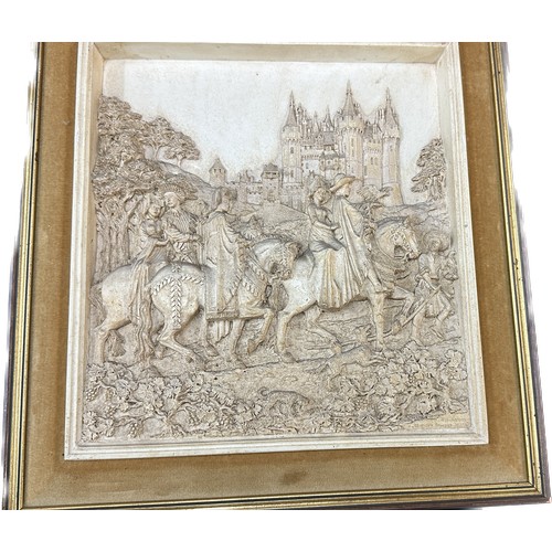 Pair of D.H Morton Marcus designs composition plaques, they measure ...