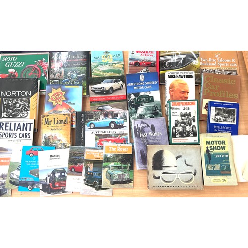 Selection of automotive car and motorcycle books to include Norton BSA ...