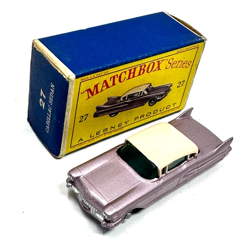 マッチボックス　レズニー　No.27 キャデラック Matchbox Lesney 27 Cadillac sixty special in Original Box looks in