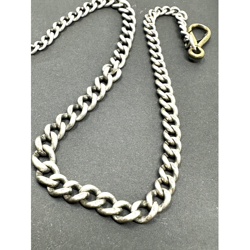 332 - Antique silver open face h.samuel manchester pocket watch and silver chain the watch is ticking