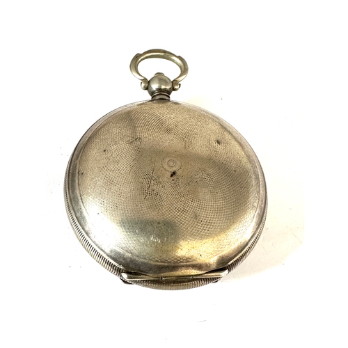 335 - Antique Turkish Market silver key wind full hunter pocket watch with subsidiary seconds dial: The si... 