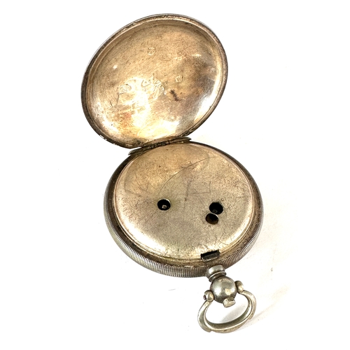 335 - Antique Turkish Market silver key wind full hunter pocket watch with subsidiary seconds dial: The si... 