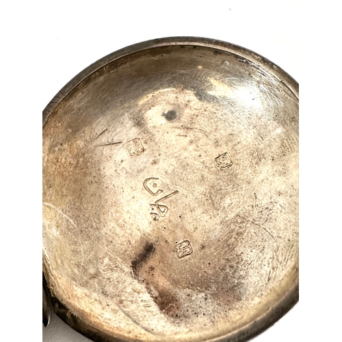 335 - Antique Turkish Market silver key wind full hunter pocket watch with subsidiary seconds dial: The si... 
