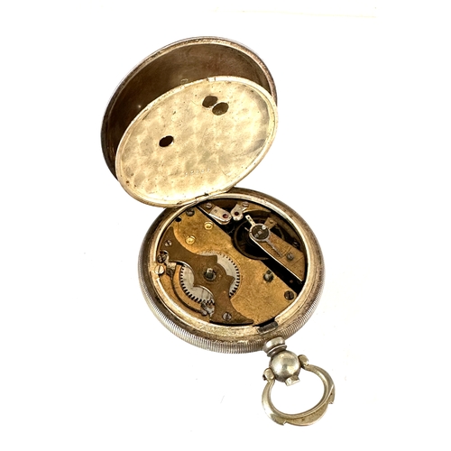335 - Antique Turkish Market silver key wind full hunter pocket watch with subsidiary seconds dial: The si... 