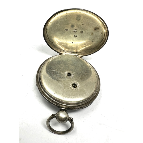 336 - Antique silver open face pocket  watch balance spins not ticking