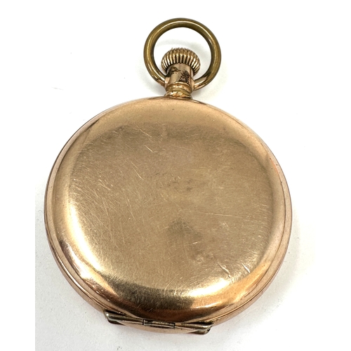 337 - gold plated erotic automated full hunter pocket watch with erotic automats the watch is ticking