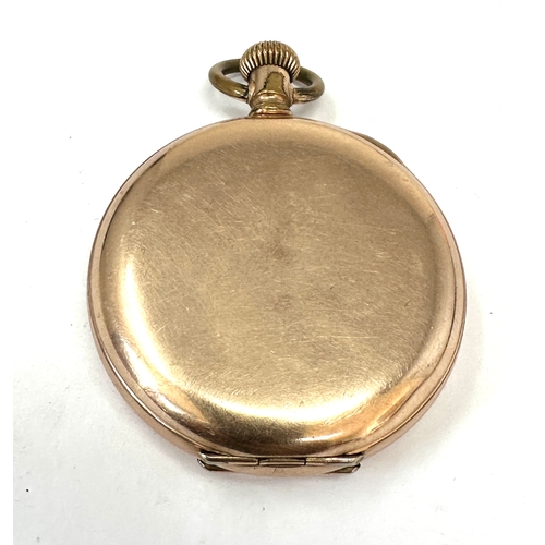 337 - gold plated erotic automated full hunter pocket watch with erotic automats the watch is ticking