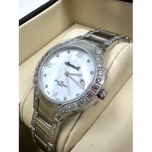 340 - Old new stock Boxed Ladies ingersoll gems watch Boxed with cards new condition will need new battery