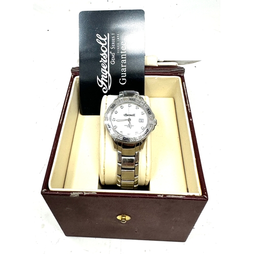 341 - Old new stock Boxed ladies ingersoll gems watch Boxed with cards new condition will need new battery