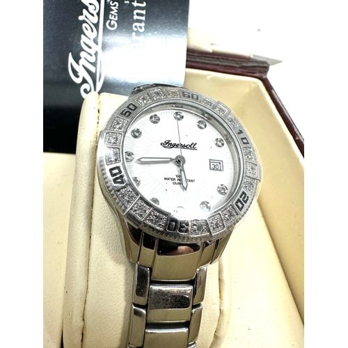 341 - Old new stock Boxed ladies ingersoll gems watch Boxed with cards new condition will need new battery