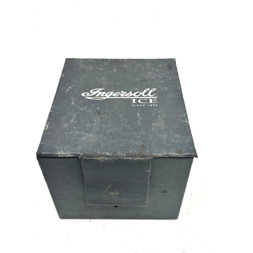 343 - Old new stock Boxed Gents ingersoll ice watch Boxed with cards missing new condition will need new b... 