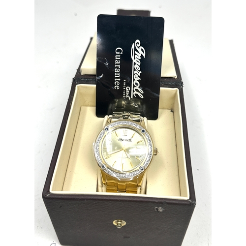 345 - Old new stock Boxed Gents ingersoll gems watch Boxed with cards new condition will need new battery