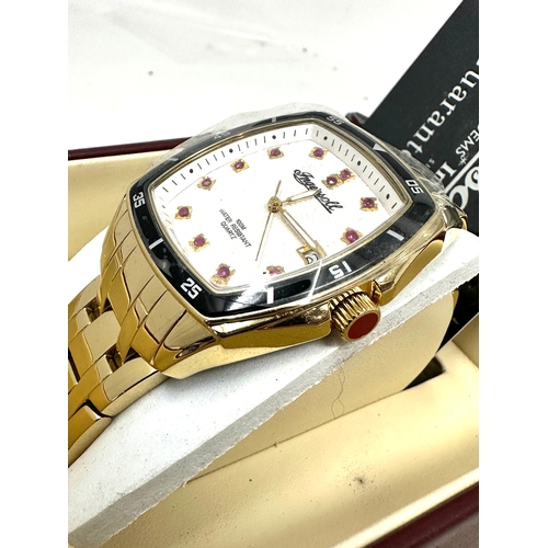 346 - Old new stock Boxed Gents ingersoll gems inferno  watch Boxed with cards new condition will need new... 
