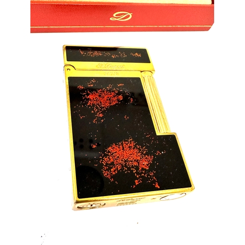 354 - S.T. DUPONT PARIS POUDRE D'OR MONTE LAQUE DE CHINE STYLO PLUME L2 (NUMBER ON BOX 045290) complete wi... 