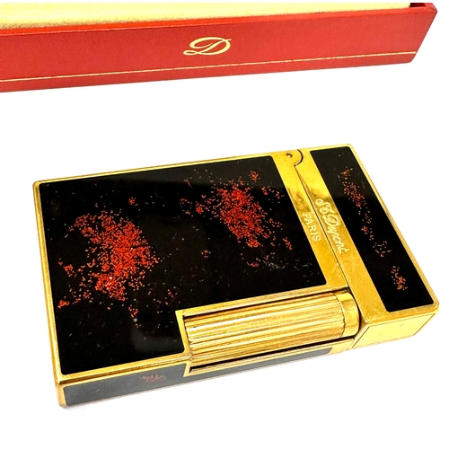 354 - S.T. DUPONT PARIS POUDRE D'OR MONTE LAQUE DE CHINE STYLO PLUME L2 (NUMBER ON BOX 045290) complete wi... 