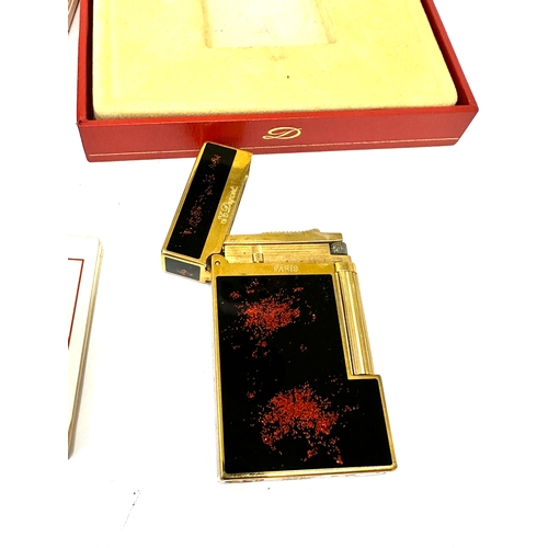 354 - S.T. DUPONT PARIS POUDRE D'OR MONTE LAQUE DE CHINE STYLO PLUME L2 (NUMBER ON BOX 045290) complete wi... 