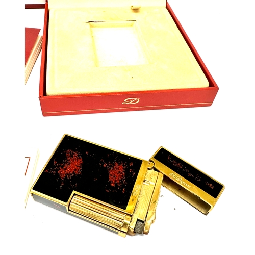 354 - S.T. DUPONT PARIS POUDRE D'OR MONTE LAQUE DE CHINE STYLO PLUME L2 (NUMBER ON BOX 045290) complete wi... 