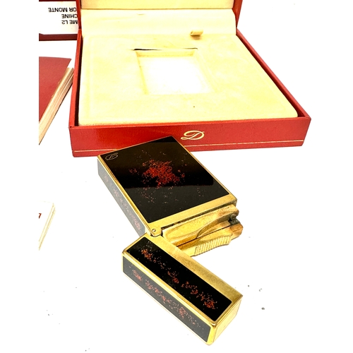 354 - S.T. DUPONT PARIS POUDRE D'OR MONTE LAQUE DE CHINE STYLO PLUME L2 (NUMBER ON BOX 045290) complete wi... 